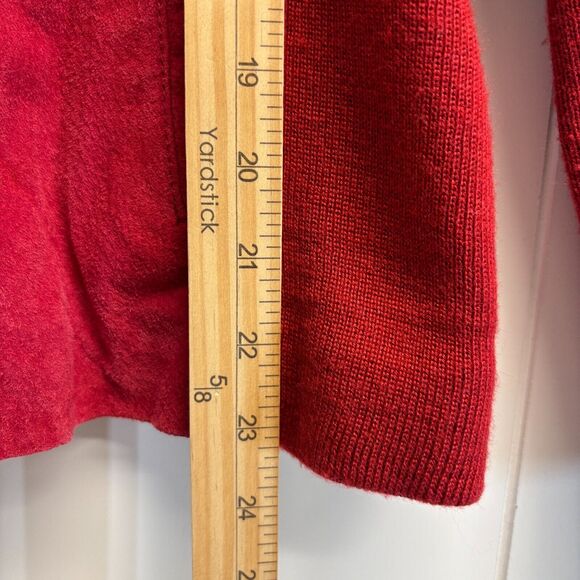 Live A Little Womens Quiet Luxury Mob Wife Suede Sweater Jacket Size S‎ Classic - Picture 5 of 8